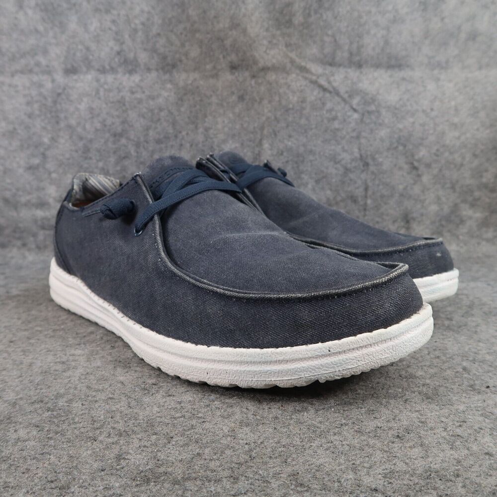 Skechers Shoes Mens 12 Casual Slip On Sneakers Relaxed Fit Memory Foam Goga Mat